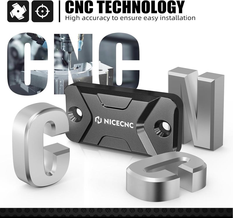 NICECNC Motorcycle Front Brake Fluid Reservoir Cover Compatible with Yamaha YZ85 2002-2023 YZ65 2018-2023 YZ125 2001-2007 YZ250 2001-2007,Billet Aluminum CNC-Machined,See Fitment - Image 5